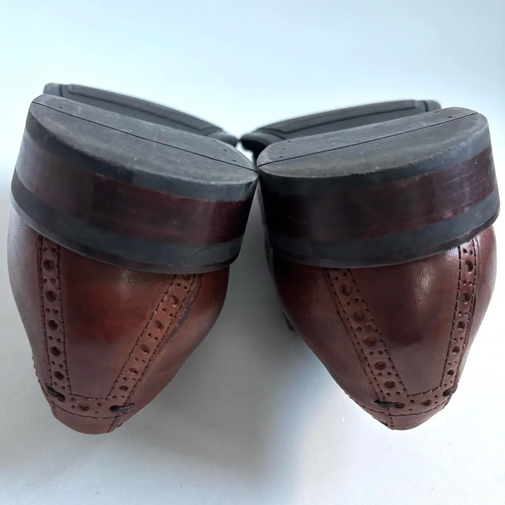 Cole Haan Watson Brown Wingtip Oxford Dress Shoes Leather Size 10.5 Medium